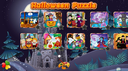 Halloween Games: Cute and Scary Jigsaw Puzzles and Drawings for Kids