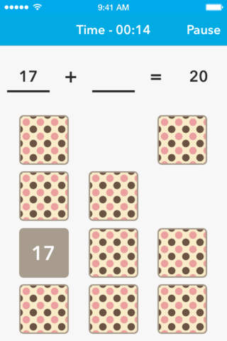 Math Match - A Game of Concentration, Memory, and Arithmetic screenshot 2