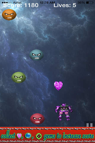 Space Alien War Saga colorful angry bubble attack screenshot 2