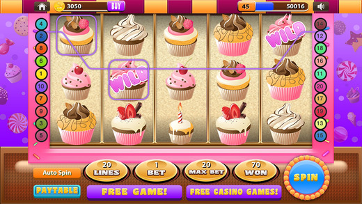 【免費遊戲App】Appetizing Cupcake Slots Strawberry Candy Mania-APP點子