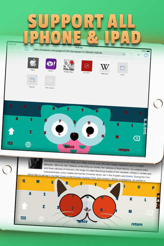 KeyCCM Animal Face Custom Cute Colour & Wallpaper Keyboard Themes screenshot 3