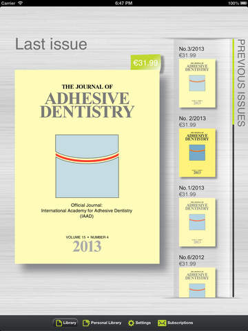 The Journal of Adhesive Dentistry screenshot 2