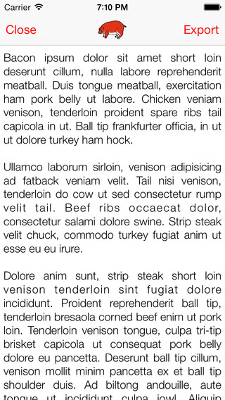 【免費生產應用App】Bacon Ipsum - A Meatier Lorem Ipsum Generator - FREE-APP點子