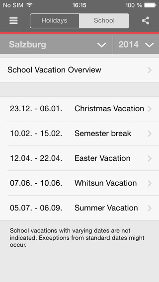 【免費商業App】Holidays and Vacations Free-APP點子