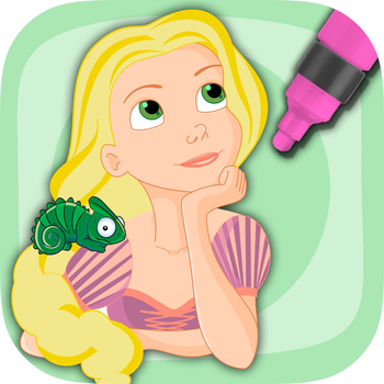 Paint Princess Rapunzel – Drawings of princesses to color LOGO-APP點子