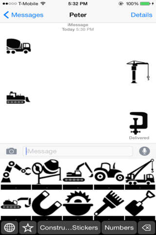 Construction Stickers Keyboard: Using Icons to Chat about Work of Life screenshot 2