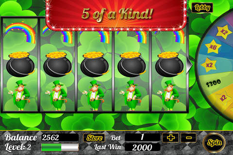 777 Wizard of Luck-y Leprechaun Las Vegas Strip Big Casino Win Slots Free screenshot 3
