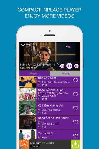 MV play 2015 - Search Play Streaming High Quality Music Videos on top zing, nhaccuatui, chiasenhac screenshot 2