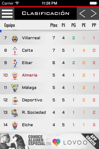 FutbolApp - Almería Edition screenshot 2