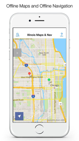 Illinois Offline Maps and Offline Navigation
