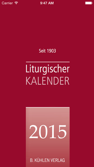 Liturgischer Kalender 2015