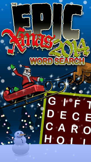 Epic Xmas 2014 Word Search - giant holiday wordsearch puzzle