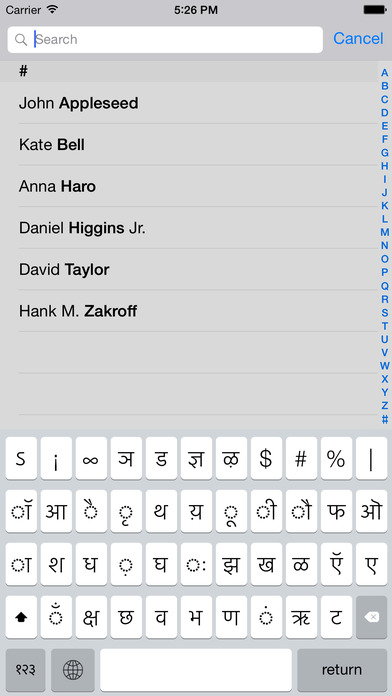 Screenshots of Devanagari keyboard for iOS Turbo for iPhone
