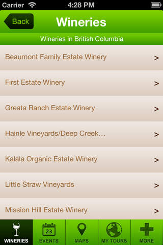 Wineries of British Columbia screenshot 3