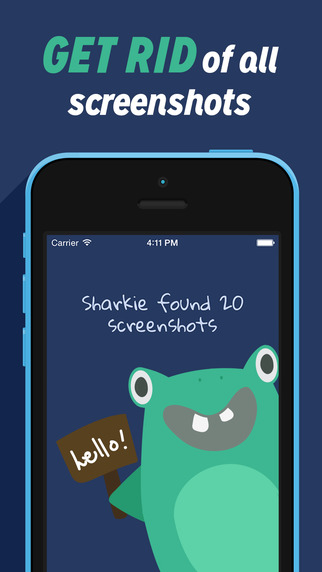 Sharkie - clean up camera roll and delete screenshots