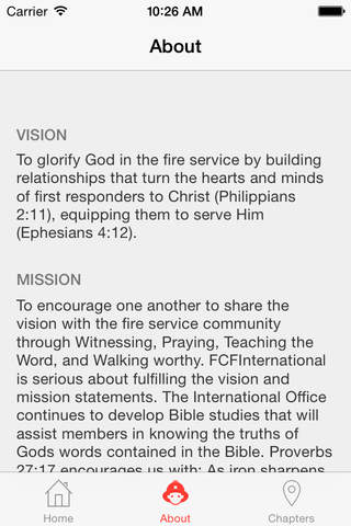 Fellowship of Christian Firefighters screenshot 2