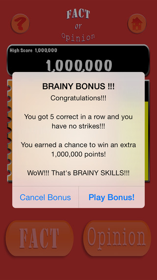 【免費教育App】Brainy Skills Fact or Opinion-APP點子