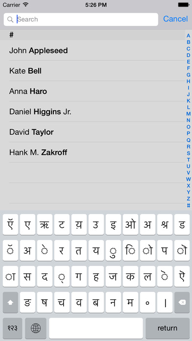 Screenshots of Devanagari keyboard for iOS Turbo for iPhone