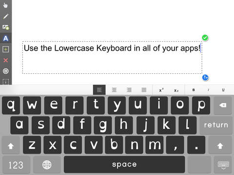 Lowercase Keyboard