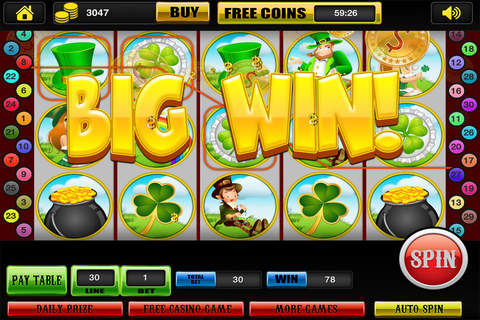 All in Fun Lucky Leprechaun with Gold Mirrorball Slot Machine - Big Jackpot Hit it Craze Casino Free screenshot 2