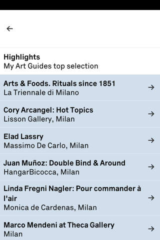 My Art Guide Art Milan 2015 screenshot 3