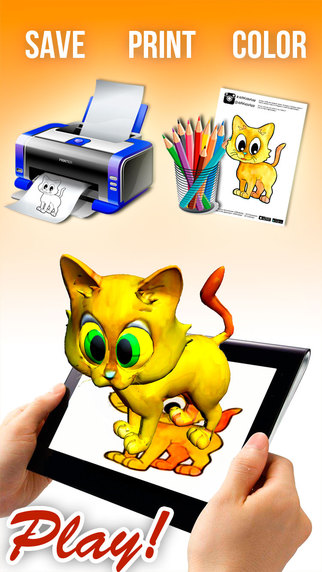 ARKids - Сoloring book for kids. 3D effect augmented reality kid game.