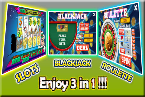Slots Christmas Santa Party Casino Style With Huge Jackpot Bonanza Chips screenshot 3