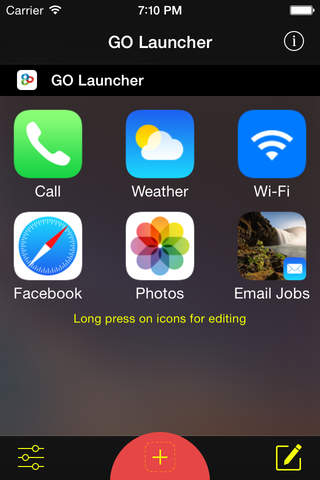 GO Launcher - Notification Center Widget for quick launch screenshot 2