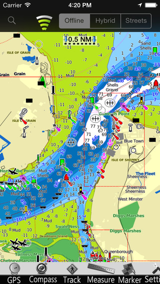 【免費交通運輸App】London-Thames GPS Nautical charts-APP點子