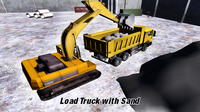 【免費遊戲App】Sand Excavator – Heavy Duty Digger machine Construction Crane Dump Truck Loader 3D Simulator Game-APP點子