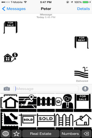 Real Estate Stickers Keyboard: Using Icons to Chat about the Work of Life screenshot 2