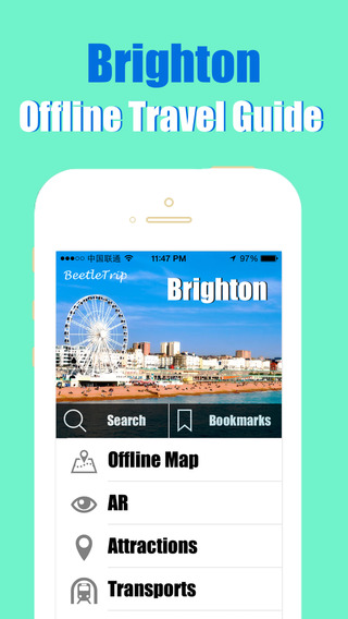 Brighton travel guide and offline city map Beetletrip