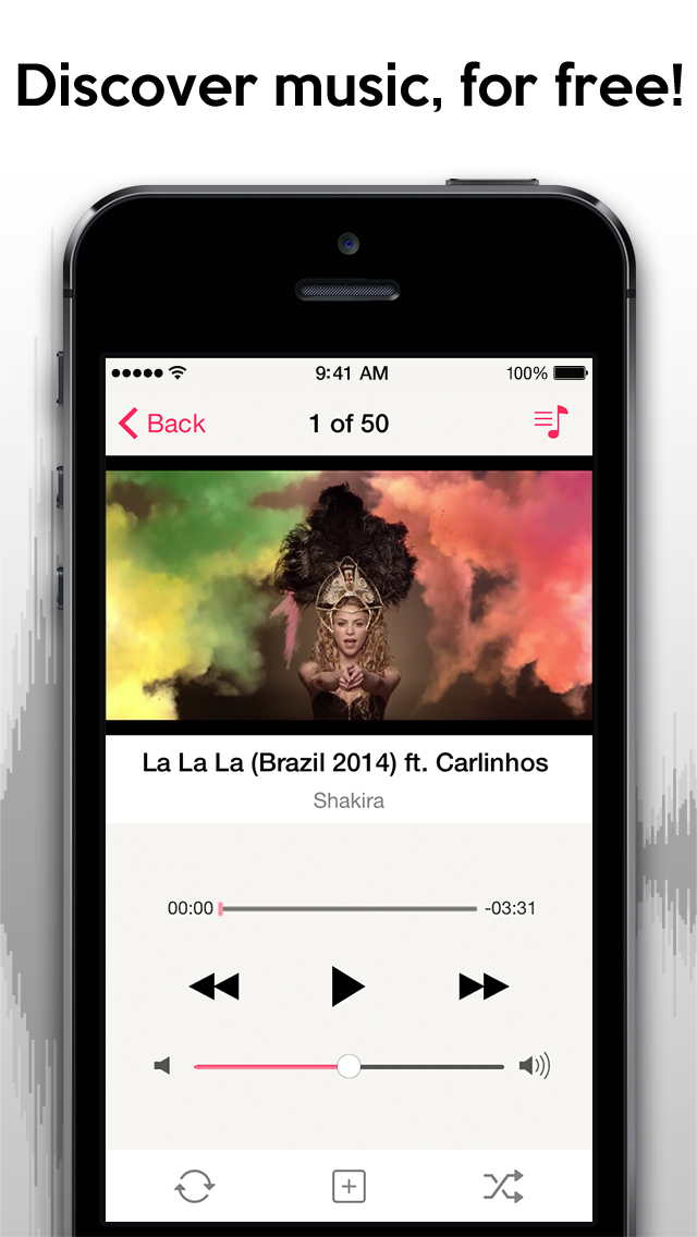 Watch & Listen - Free Music for iOS 8, Best Audio and Video Player for YouTube Screenshot 2