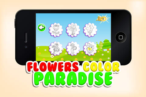 Flower Color Paradise - Learn Free Amazing HD Paint & Educational Activities for Toddlers, Pre School, Kindergarten & K-12 Kids screenshot 2