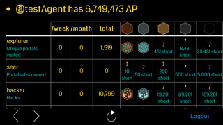 Скриншоты #2. Agent Stats (iOS)