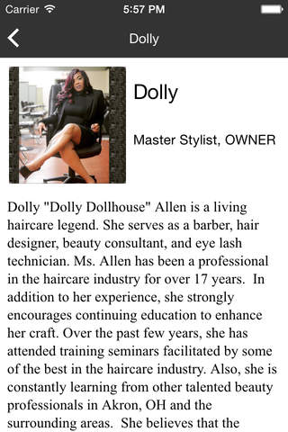The Doll House Hair Studio screenshot 2