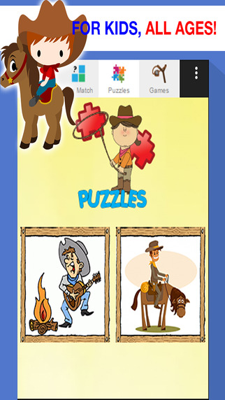 免費下載遊戲APP|Wicked Cowboy Games for Toddlers : Sounds and Jigsaw Puzles app開箱文|APP開箱王