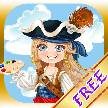 Pirate and the Princess Coloring Book - Free Art App for kids and Preschoolers LOGO-APP點子