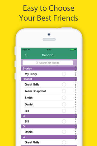 EasyUp Free For Snapchat - Send photos & videos from your camera roll screenshot 3