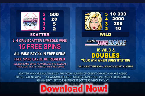 Free Games | Slot Machine Agent Jane Blonde - Casino slot machine games of Microgaming screenshot 4