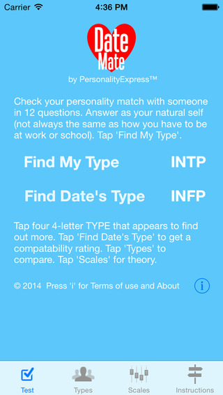 DateMate by PersonalityExpress - Compatibility by science