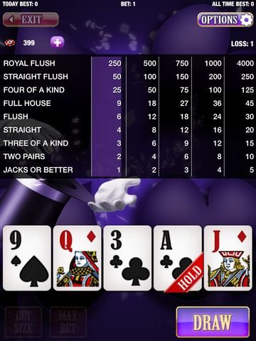 【免費遊戲App】Video Poker Magic - Jacks or Better, Aces & Faces, All American, Double Double Bonus, Acey Deucey-APP點子