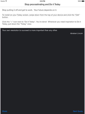 【免費生產應用App】Do It Today Quotes-APP點子