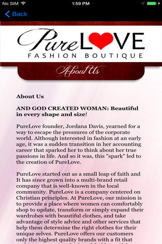 Pure Love Fashion Boutique screenshot 3