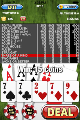 A 4 Aces Video Poker Mania screenshot 4