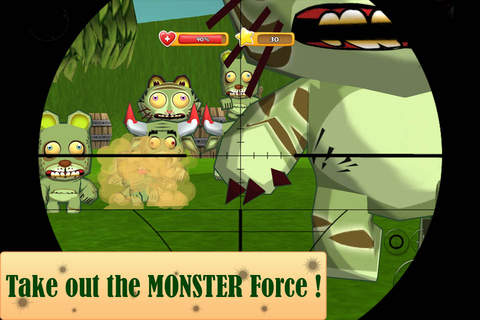 3D Animal Zombie Toon Sniper – Shoot & Kill to Defend or Die! Lite screenshot 3