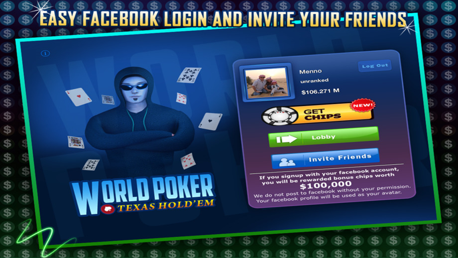 world poker - live texas holdem poker game