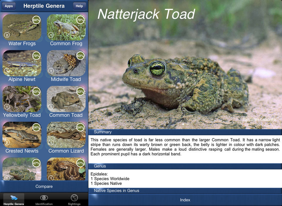 Herptile Id - the Amphibian and Reptile Conservation (ARC) trust's