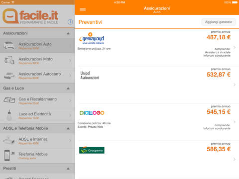 【免費財經App】Facile.it - Confronto Assicurazioni on line, Mutui, Prestiti, Luce e Gas, Adsl-APP點子