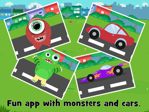 Monsters and cars – learn letters numbers colors and shapes